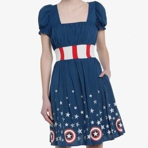 Her Universe Captain America Pinup Dress 2X
